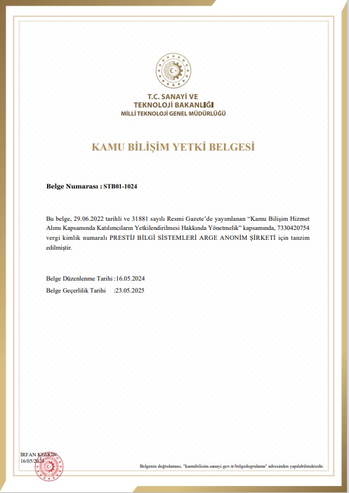 KAMU BİLİŞİM YETKİ BELGESİ